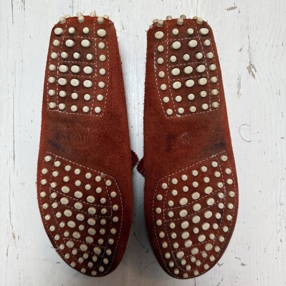 Tod’s Gommino Red Suede Driving Loafer Moccasins Tasseled Kilted EUR 37.5 US 7.5 - Picture 10 of 12